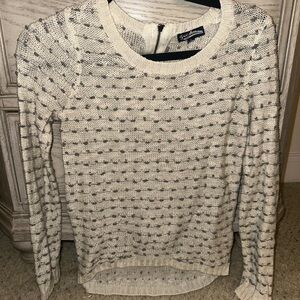 Freshman Cream and Gray Knit Sweater